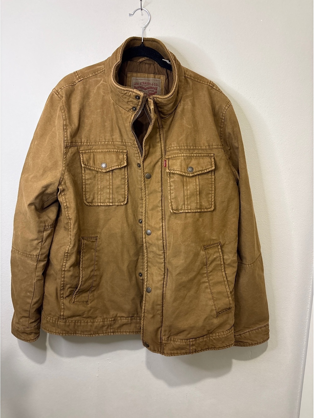 Levi's Brown Quilted Cotton Jacket XL